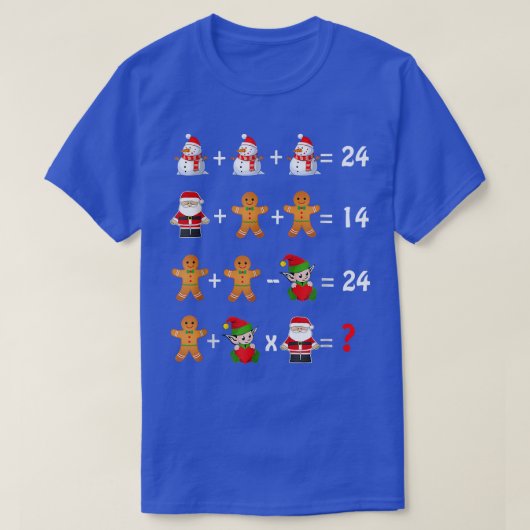 Wiskunde kerstbestelling leraar kerstbezetting Qui T-shirt (Design voorkant)