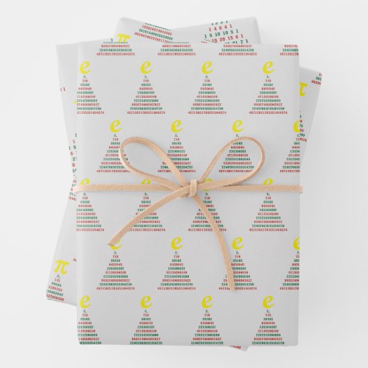 Wiskunde kerstbomen inpakpapier vel (In situ)