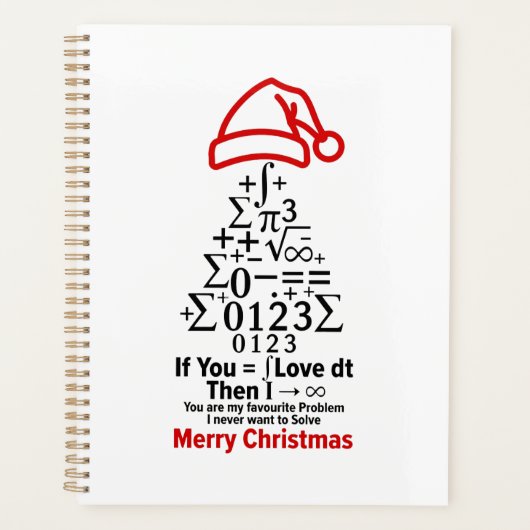 Wiskunde Kerstboom Planner - Liefdesgeschenk (Voorkant)