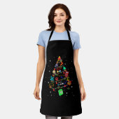 Wiskunde kerstboomcadeau schort (Gedragen)