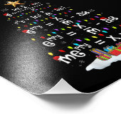 Wiskunde kerstboomleraar Funny Kerstmis Wiskunde F Foto Afdruk (Hoek)