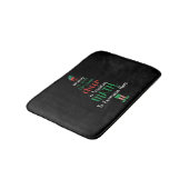 Wiskunde Kerstleraar Elf Gift-design Badmat (Gekanteld)