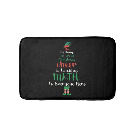 Wiskunde Kerstleraar Elf Gift-design Badmat (Voorkant)
