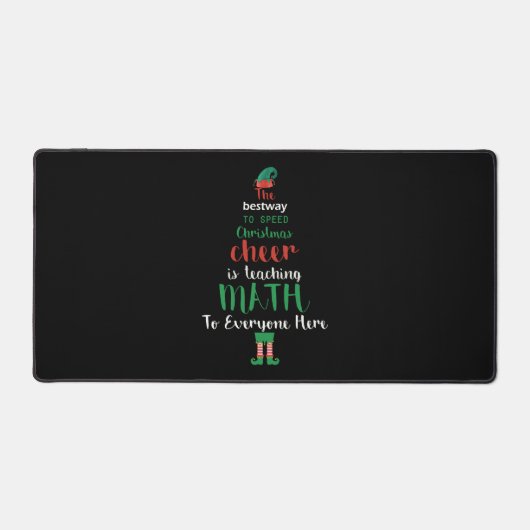Wiskunde Kerstleraar Elf Gift-design Bureaumat (Voorkant)