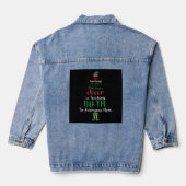 Wiskunde Kerstleraar Elf Gift-design Denim Jacket (Achterkant)