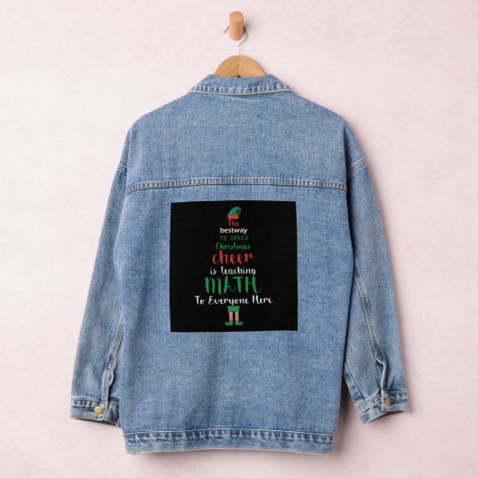 Wiskunde Kerstleraar Elf Gift-design Denim Jacket (Hangar)