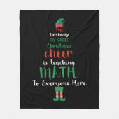 Wiskunde Kerstleraar Elf Gift-design Fleece Deken (Voorkant)