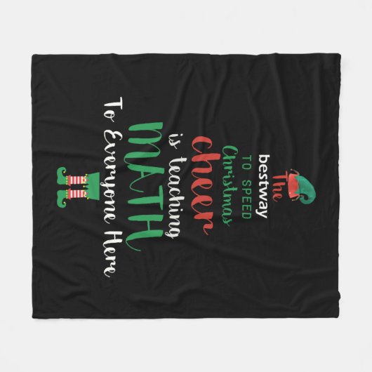 Wiskunde Kerstleraar Elf Gift-design Fleece Deken (Voorkant (Horizontaal))