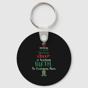 Wiskunde Kerstleraar Elf Gift-design Sleutelhanger