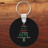 Wiskunde Kerstleraar Elf Gift-design Sleutelhanger (Voorkant)