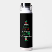 Wiskunde Kerstleraar Elf Gift-design Waterfles (Voorkant)