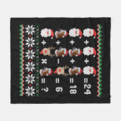 Wiskunde kerstleraar fleece deken (Voorkant (Horizontaal))