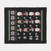 Wiskunde Kerstleraar GREYHOUND Fleece Deken (Voorkant (Horizontaal))