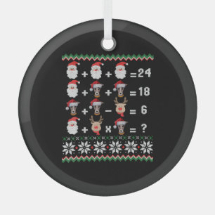Wiskunde Kerstleraar GREYHOUND Glas Ornament