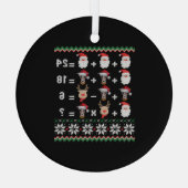 Wiskunde Kerstleraar GREYHOUND Glas Ornament (Achterkant)