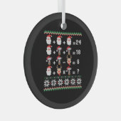 Wiskunde Kerstleraar GREYHOUND Glas Ornament (Voorkant Rechts)