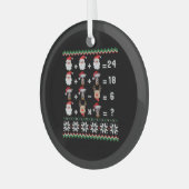 Wiskunde Kerstleraar GREYHOUND Glas Ornament (Voorkant links)
