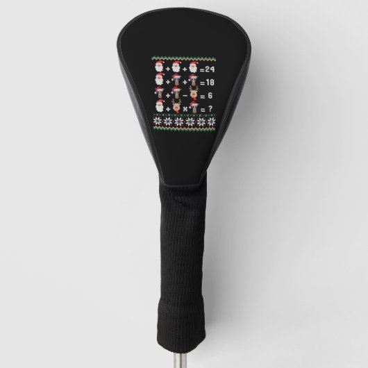 Wiskunde Kerstleraar GREYHOUND Golfheadcover (Voorkant)