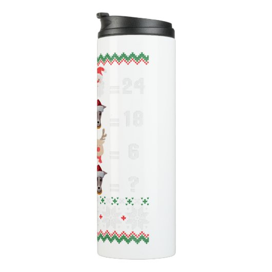 Wiskunde Kerstleraar GREYHOUND Thermosbeker (Geroteerd rechts)