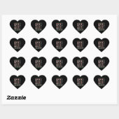 Wiskunde kerstleraar hart sticker (Vel)