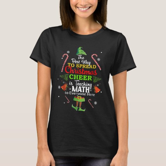 Wiskunde Kerstleraar Shirt Elf beste manier (Voorkant)
