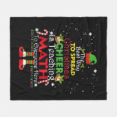 Wiskunde Kerstleraar Shirt Elf met kerstmis Fleece Deken (Voorkant (Horizontaal))