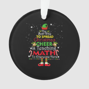 Wiskunde Kerstleraar Shirt Elf met kerstmis Ornament