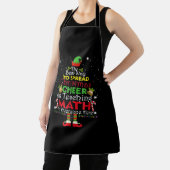 Wiskunde Kerstleraar Shirt Elf met kerstmis Schort (Insitu)