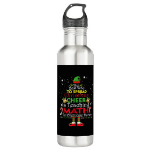 Wiskunde Kerstleraar Shirt Elf met kerstmis Waterfles