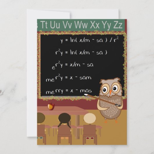 Wiskunde Kerstwens Feestdagenkaart (Voorkant)