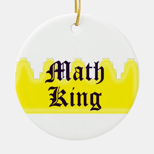 Wiskunde King Keramisch Ornament (Voorkant)