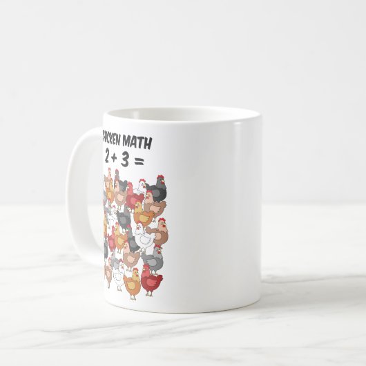 Wiskunde kippen koffiemok (Voorkant links)