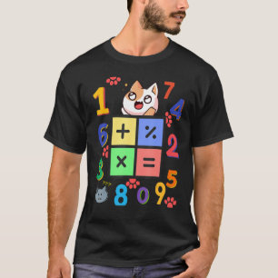 Wiskunde Kitty Cat Ik hou van Wiskunde en katten M T-shirt