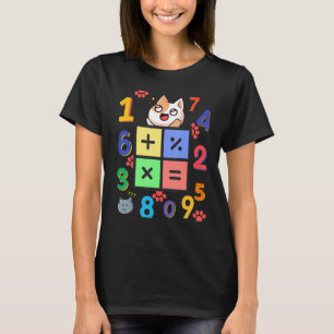 Wiskunde Kitty Kat Ik Hou Van Wiskunde En Katten W T-shirt