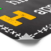 Wiskunde klaslokaal Poster leraar bord (Hoek)