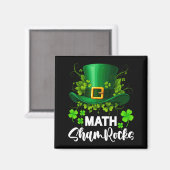 Wiskunde Klavertjes St. Patrick's Dag School  Magneet (Voorkant / Achterkant)