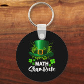 Wiskunde Klavertjes St. Patricks Dag School Sleutelhanger (Voorkant)