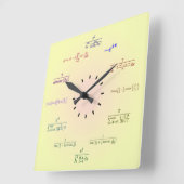 Wiskunde klok (geel-Perzikgradiënt) (Hoek)