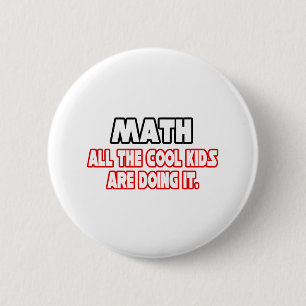 Wiskunde... Koel Kinderen Ronde Button 5,7 Cm
