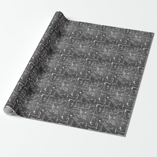Wiskunde krabbels inpakpapier (Uitgerold)