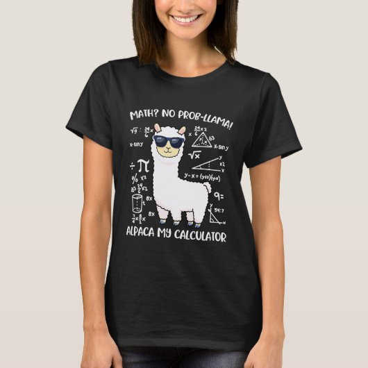 Wiskunde Lama T-shirt (Voorkant)