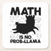 Wiskunde Lama | wiskunde leraar school Gift Idee Kartonnen Onderzetters (Voorkant)
