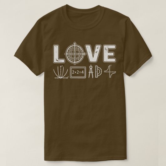Wiskunde Leerkrachten Wiskunde Leerlingenliefde T-shirt (Design voorkant)
