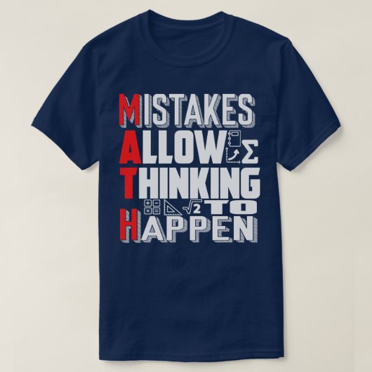 Wiskunde Leerkrachten Wiskunde Leermannen Misters T-shirt (Design voorkant)