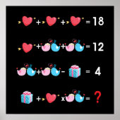 Wiskunde Leerleraar Valentijn Poster (Voorkant)