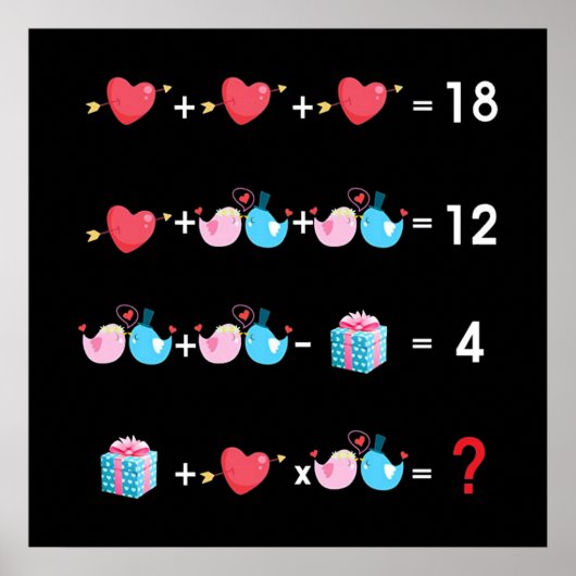 Wiskunde Leerleraar Valentijn Poster (Voorkant)