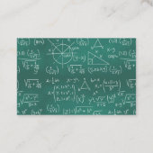 Wiskunde leerlingenbord visitekaartje (Achterkant)