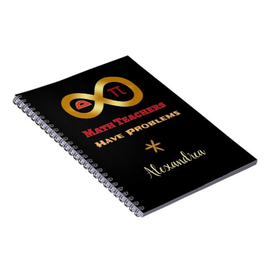 Wiskunde Leerproblemen Infinity Pi School Custom Notitieboek (Rechterzijde)