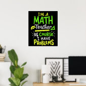 Wiskunde Leerschool Probleem Funny Poster (Thuiskantoor)