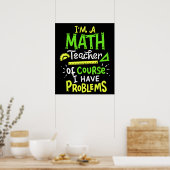Wiskunde Leerschool Probleem Funny Poster (Keuken)